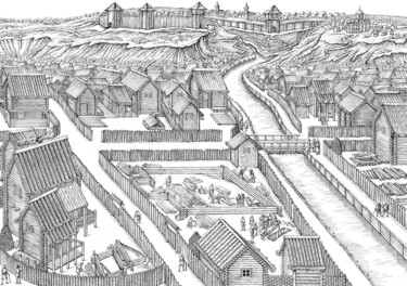 Graphic reconstruction of the city of Kyiv in the Middle Age