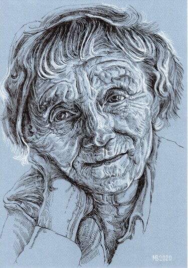 Portrait of the Swedish writer Astrid Lindgren.