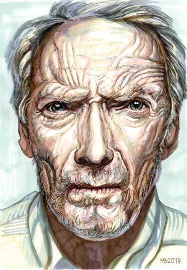 Portrait of actor Clint Eastwood.