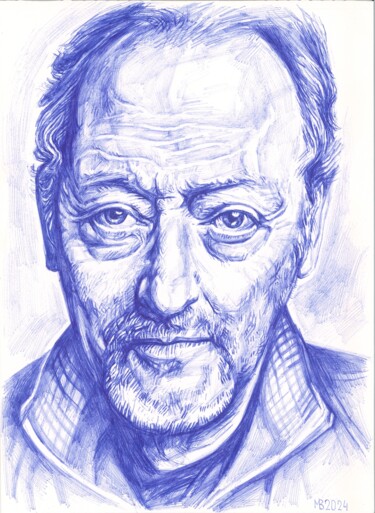 Portrait of the famous French actor Jean Reno.